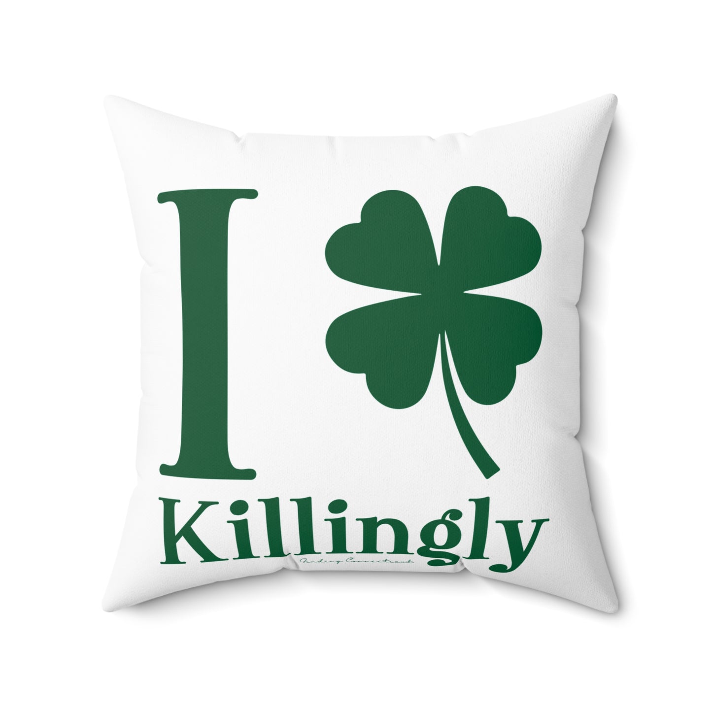 I Clover Killingly Spun Polyester Square Pillow