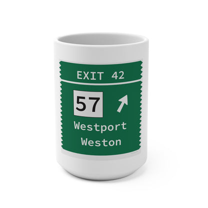 Vintage Merritt Parkway Exit 42 Sign Mug 15oz