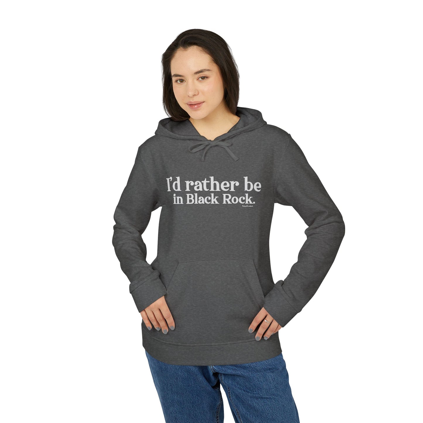 I'd rather be in Black Rock. adidas® Unisex Fleece Hoodie