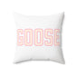 Goose Zip Code Peach & Pink Spun Polyester Square Pillow