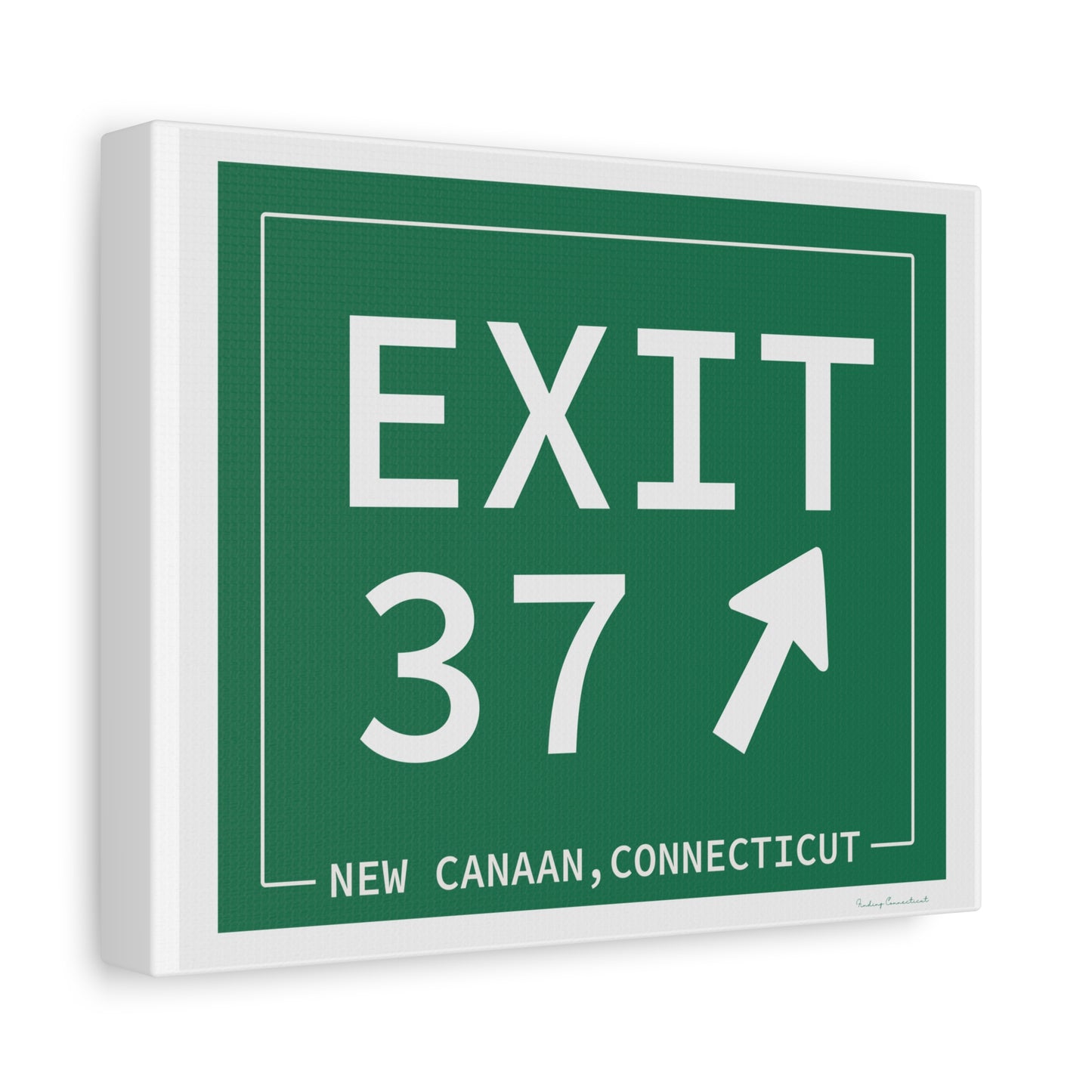 Vintage Exit 37 Merritt Parkway Sign Matte Canvas, Stretched, 1.25"