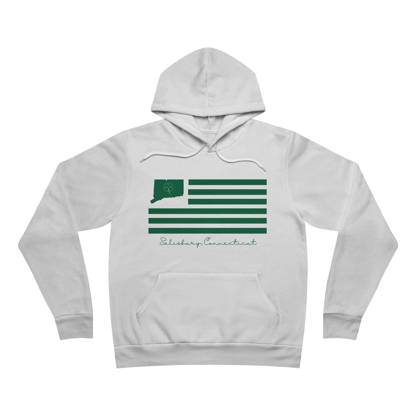 Salisbury Connecticut St. Patrick’s Day Flag Unisex Sponge Fleece Pullover Hoodie