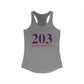 203 South Norwalk Red, White & Blue Women's Ideal Racerback Tank Top