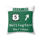 Vintage WCP Exit 66 Sign Spun Polyester Square Pillow