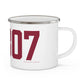 06807 - Greenwich Connecticut Zip Code Enamel Camping Mug
