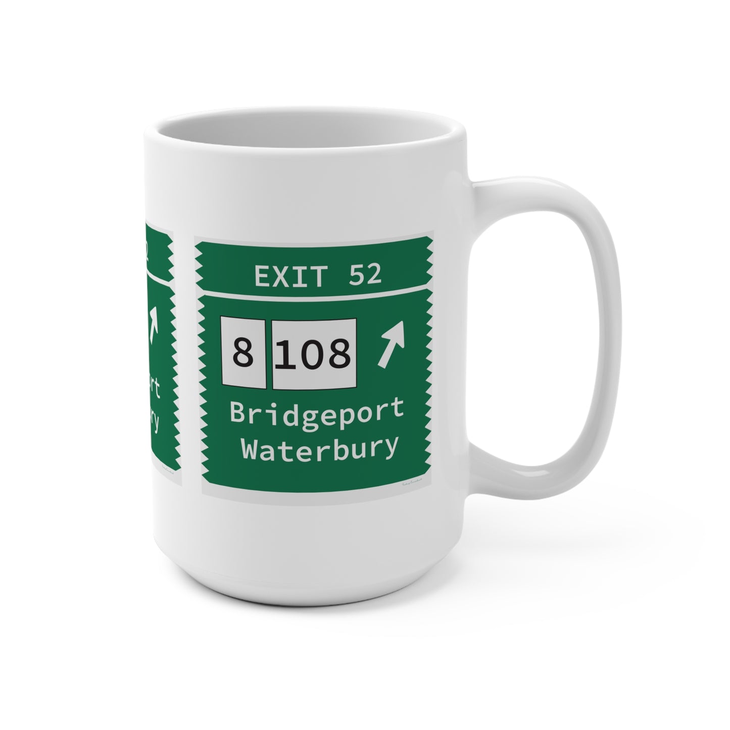 Vintage Merritt Parkway Exit 52 Sign Mug 15oz