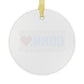 Connecticut Love Glass Ornaments