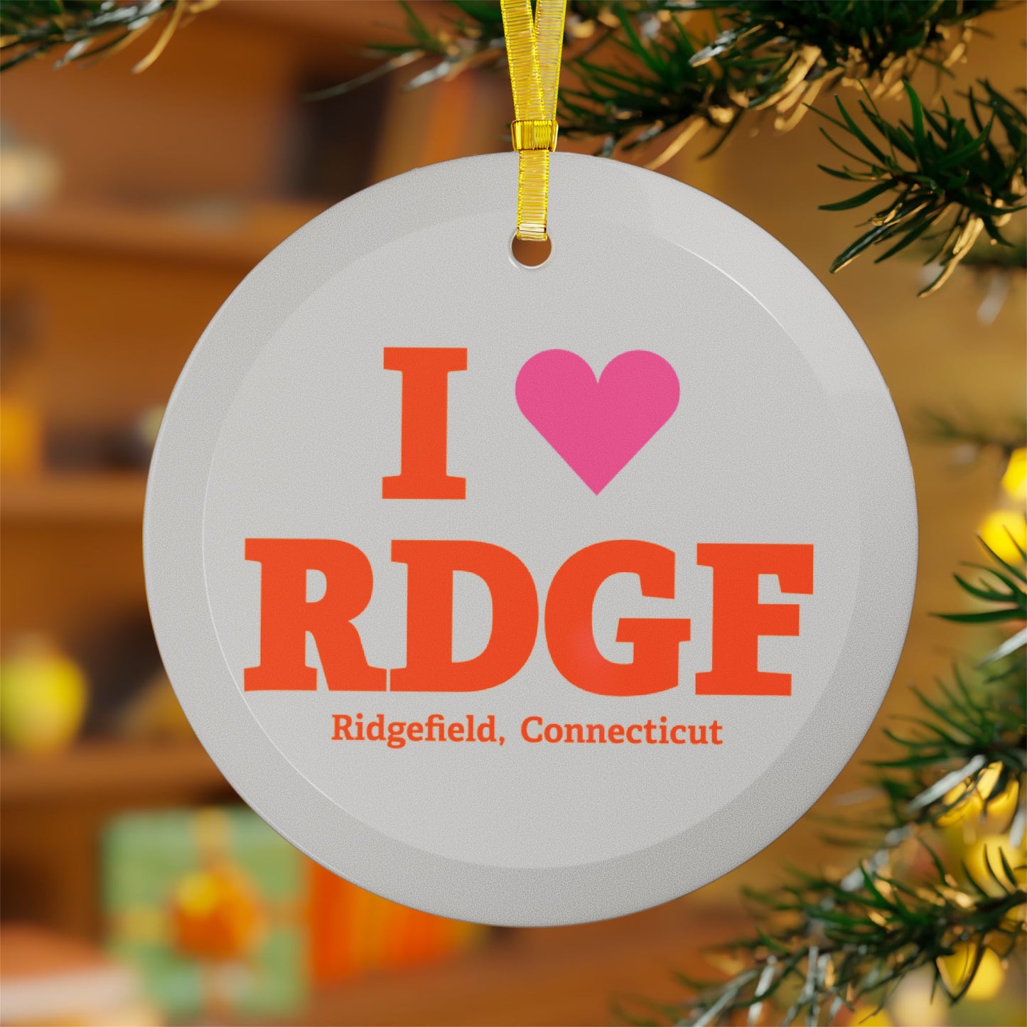 I Heart RDGF Glass Ornaments