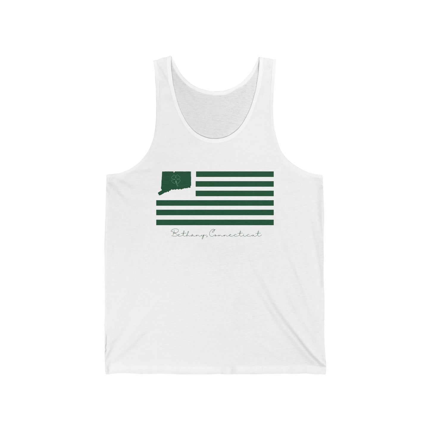 Bethany Connecticut St Patrick’s Day Flag Unisex Jersey Tank Top