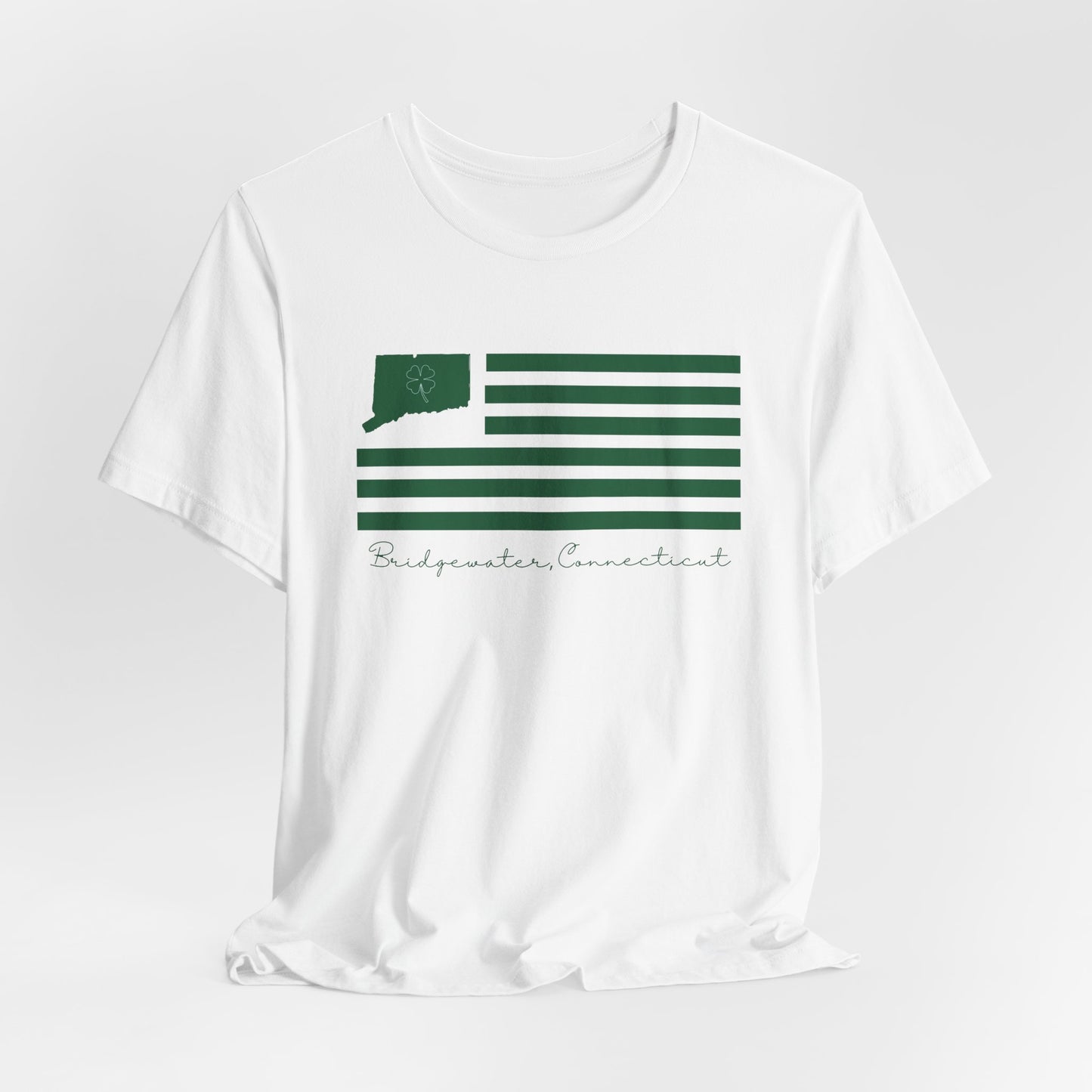 Bridgewater Connecticut St. Patrick’s Day Flag Unisex Jersey Short Sleeve T-Shirt