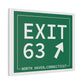Vintage Exit 63 WCP Sign Matte Canvas, Stretched, 1.25"