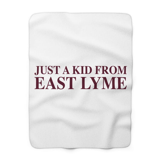 Just a kid from East Lyme Sherpa Fleece Blanket