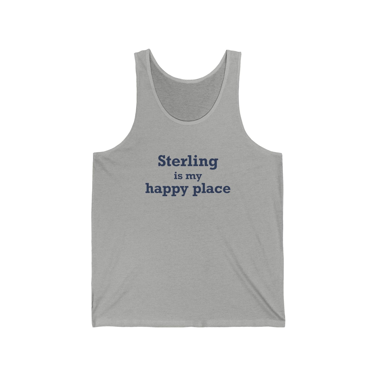Sterling is My Happy Place Unisex Jersey Tank Top