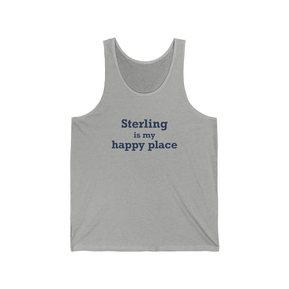Sterling is My Happy Place Unisex Jersey Tank Top
