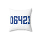 06423 East Haddam Connecticut Zip Code Spun Polyester Square Pillow