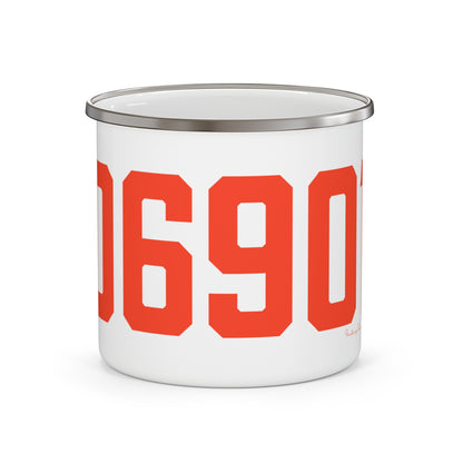 06901 Stamford Connecticut Zip Code Enamel Camping Mug