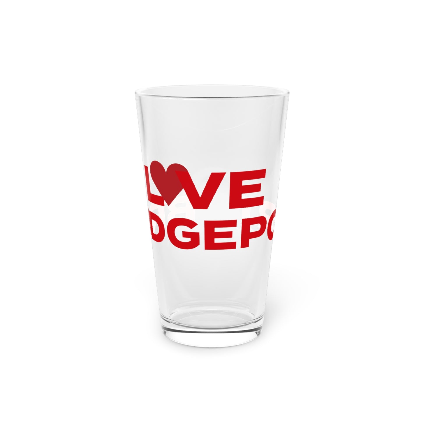 Love Bridgeport Pint Glass, 16oz