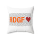 Ridgefield Love Spun Polyester Square Pillow