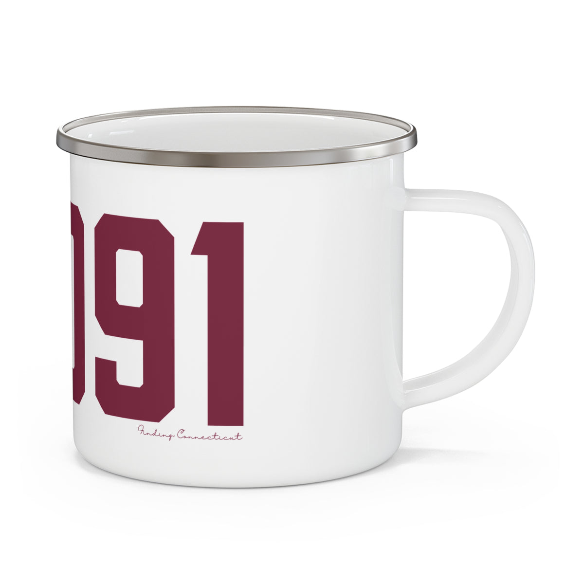 06091 Hartland Connecticut Zip Code Enamel Camping Mug
