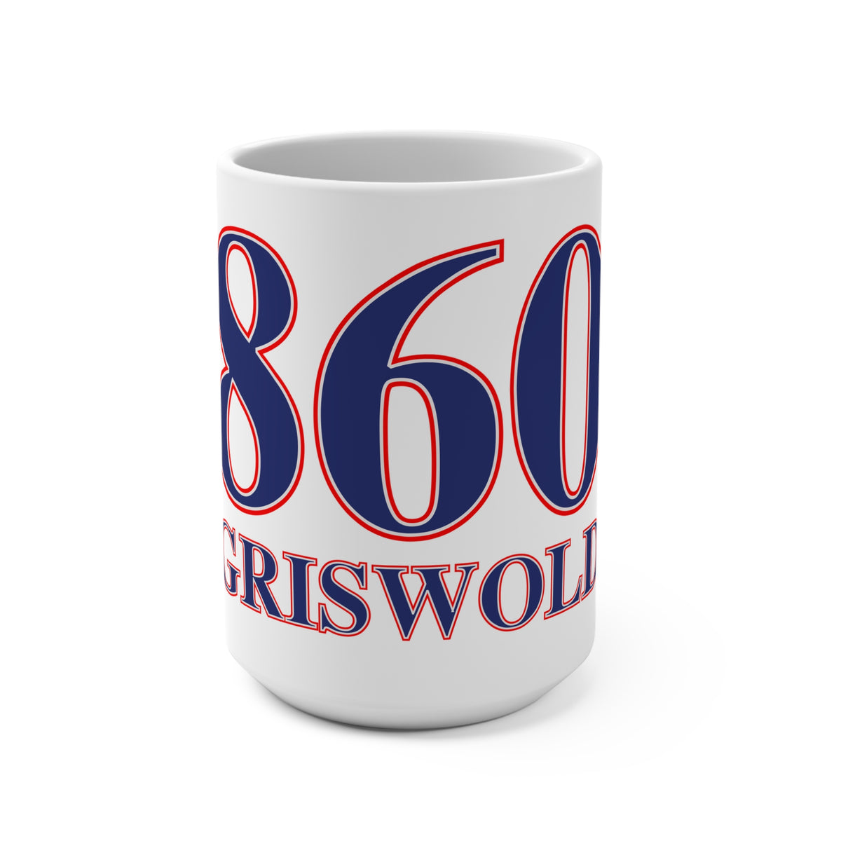 860 Griswold Red, White & Blue Mug 15oz