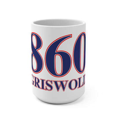 860 Griswold Red, White & Blue Mug 15oz