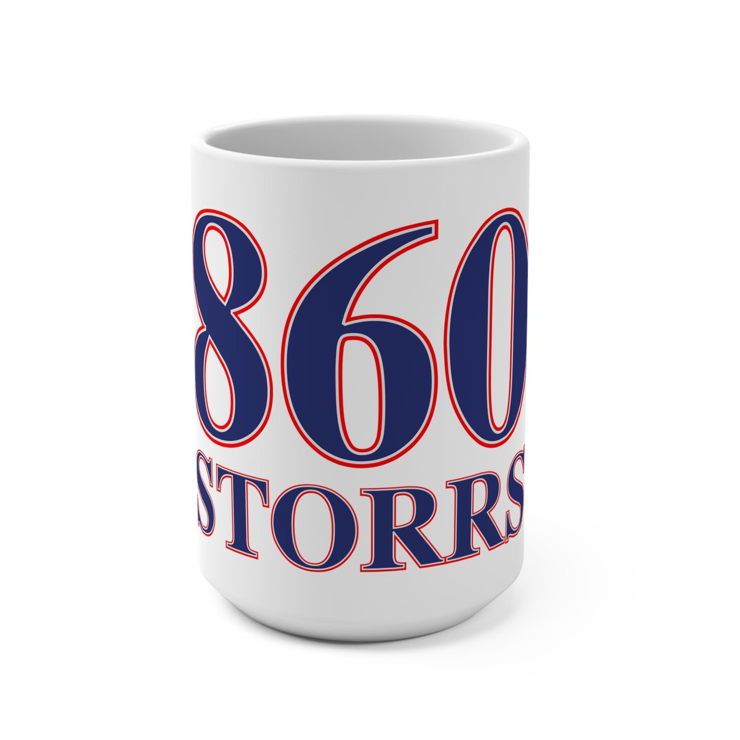 860 Storrs Red, White & Blue Mug 15oz
