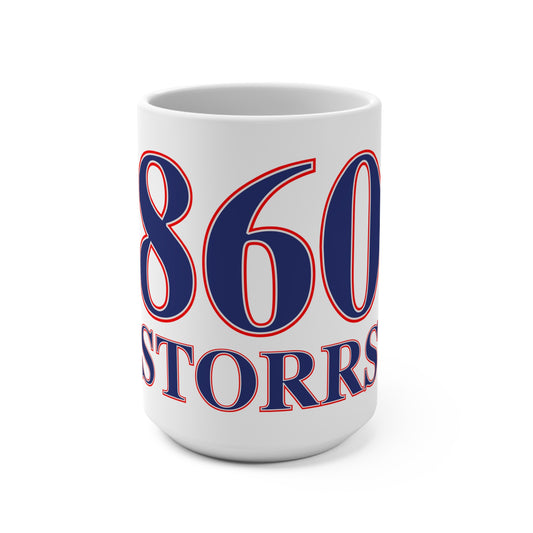 860 Storrs Red, White & Blue Mug 15oz