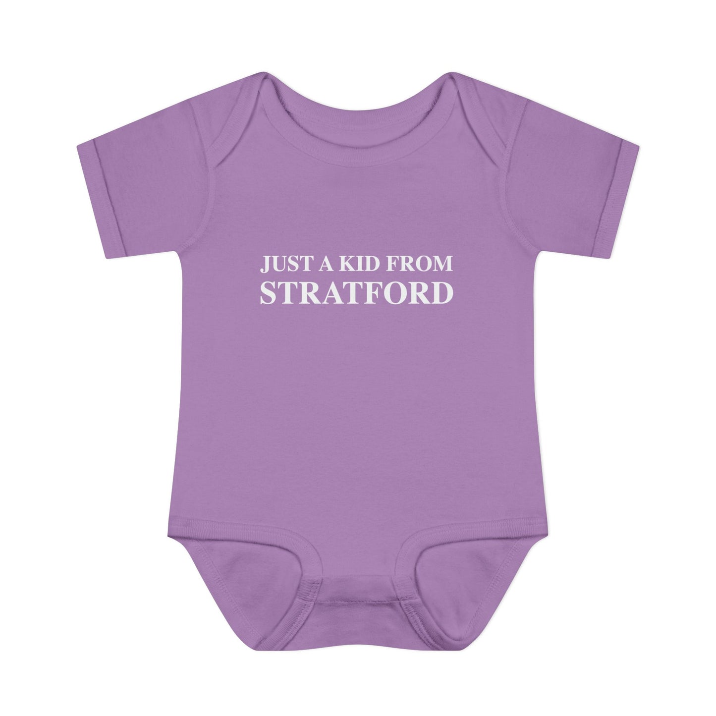Just a kid from Stratford Infant Baby Rib Bodysuit