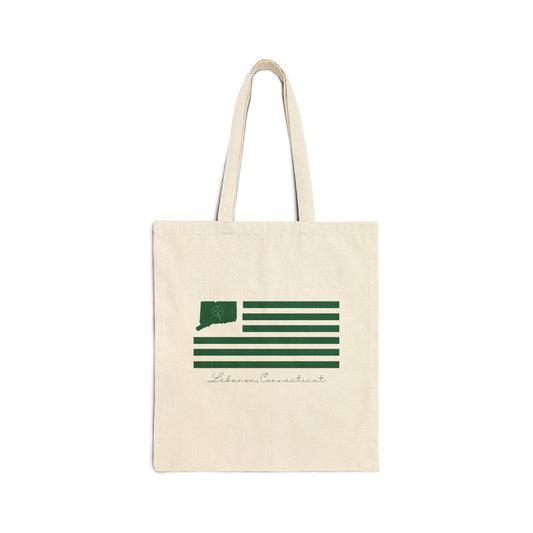 Lebanon Connecticut St. Patrick’s Day Flag Cotton Canvas Tote Bag