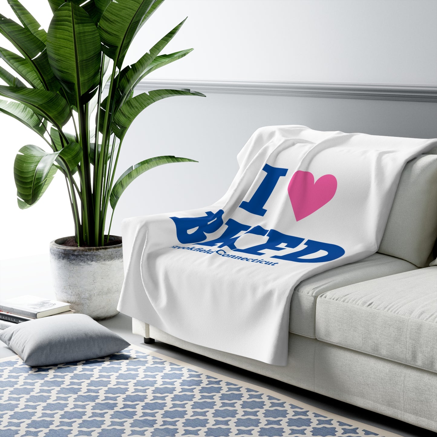 I Heart BKFD Sherpa Fleece Blanket