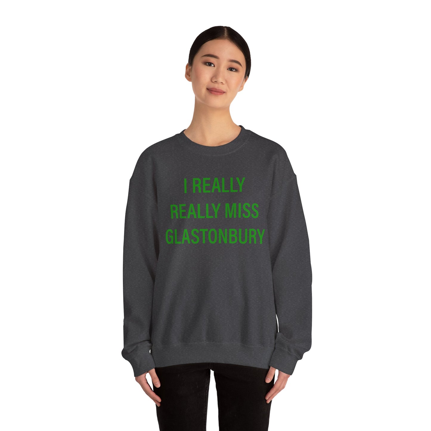 I Really Really Miss Glastonbury Unisex Heavy Blend™ Crewneck Sweatshirt