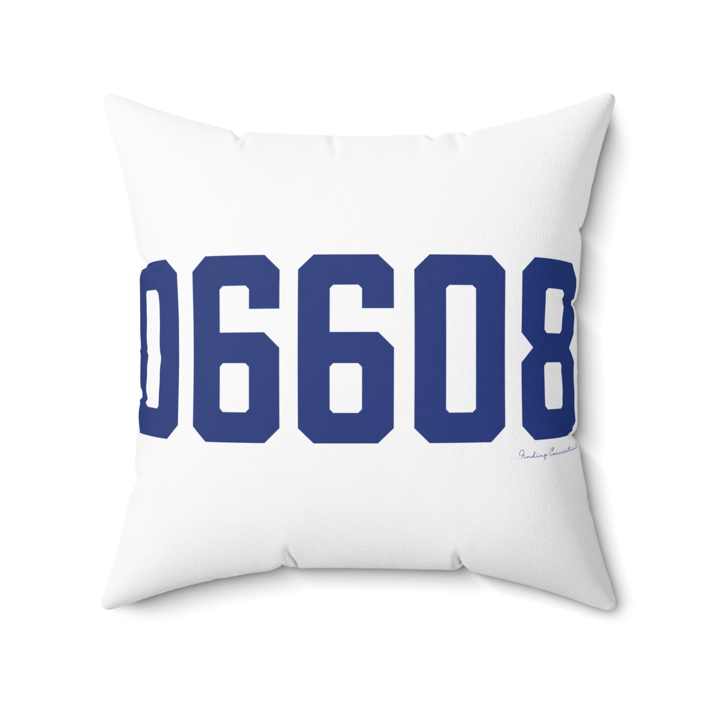 06608 Bridgeport Connecticut Zip Code Spun Polyester Square Pillow