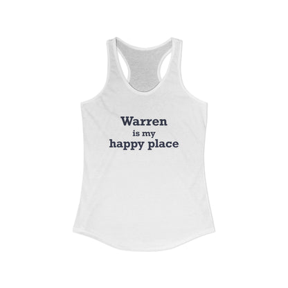 Warren is My Happy Place  Women's Ideal Racerback Tank Top