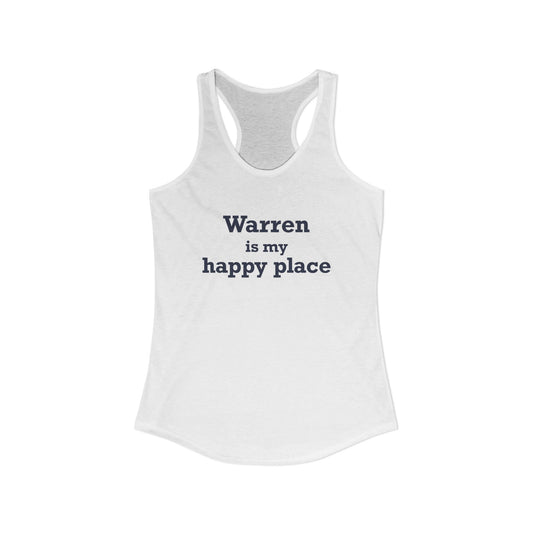 Warren is My Happy Place  Women's Ideal Racerback Tank Top