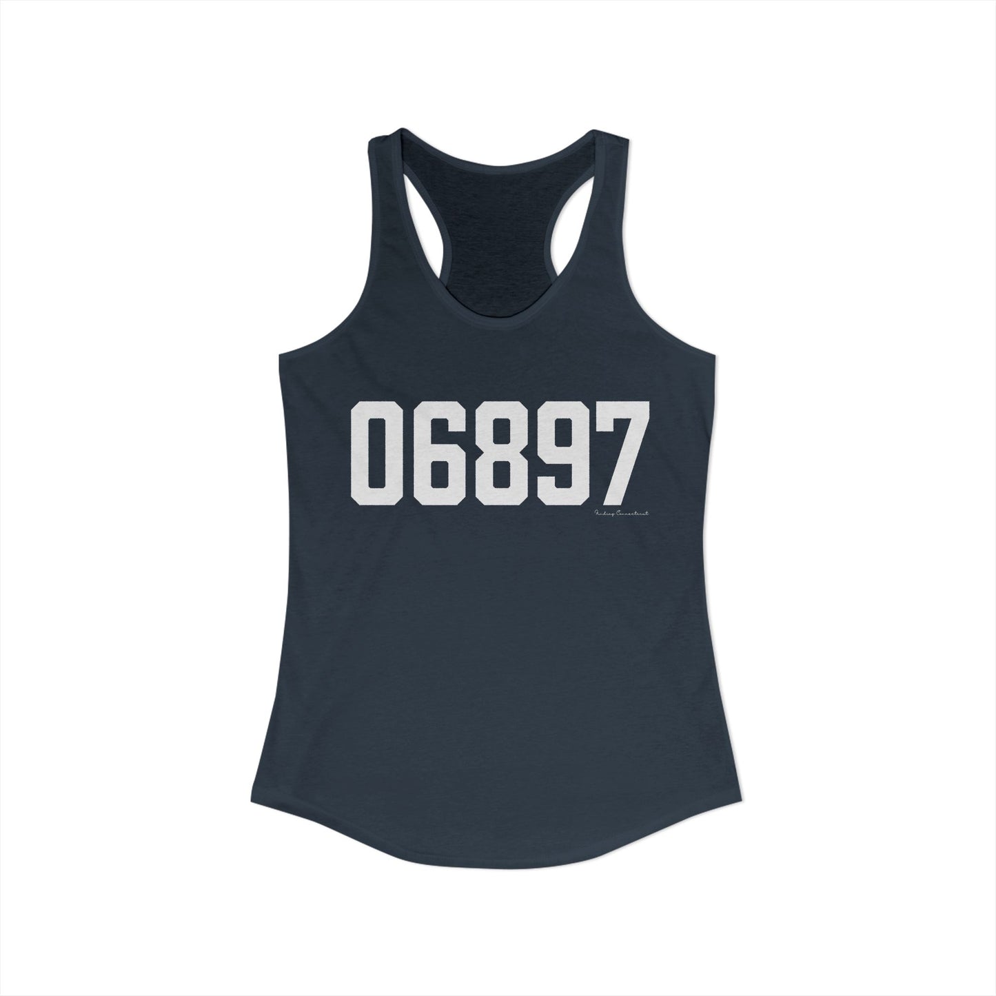 06897 Wilton CT Zip Code Women's Ideal Racerback Tank Top