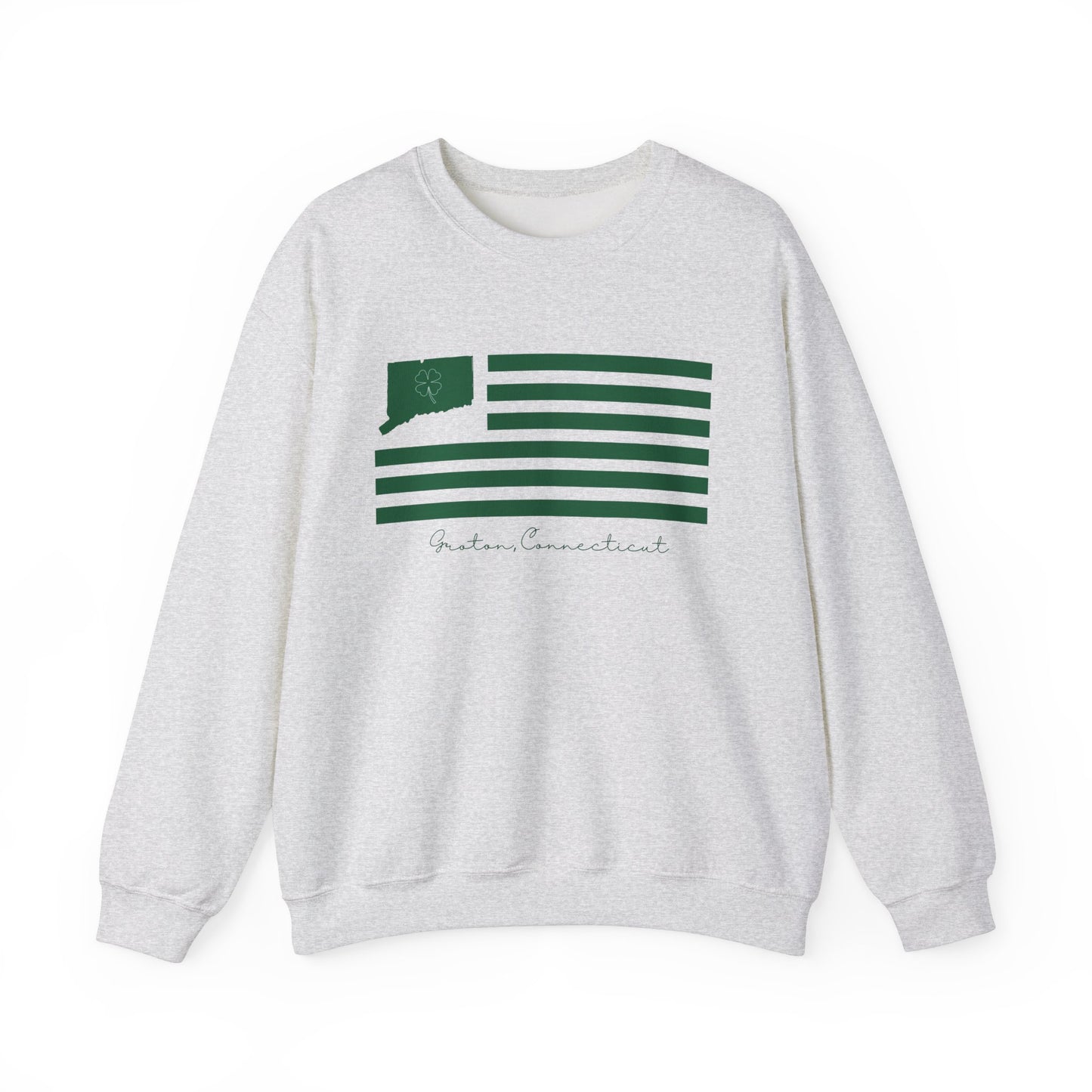 Groton Connecticut St Patrick’s Day Flag Unisex Heavy Blend™ Crewneck Sweatshirt