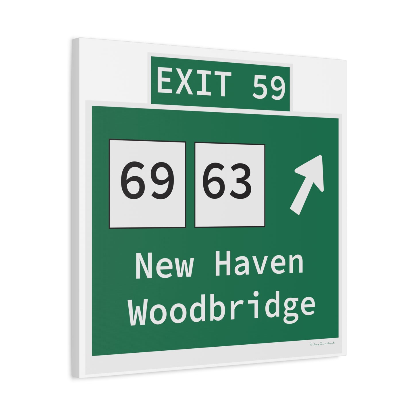 Vintage WCP Exit 59 Sign Matte Canvas, Stretched, 1.25"