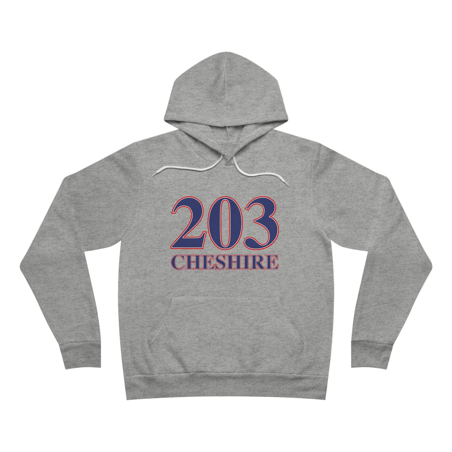 203 Cheshire Red White & Blue Unisex Sponge Fleece Pullover Hoodie