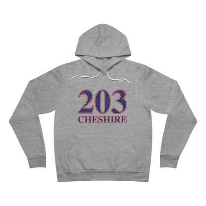 203 Cheshire Red White & Blue Unisex Sponge Fleece Pullover Hoodie