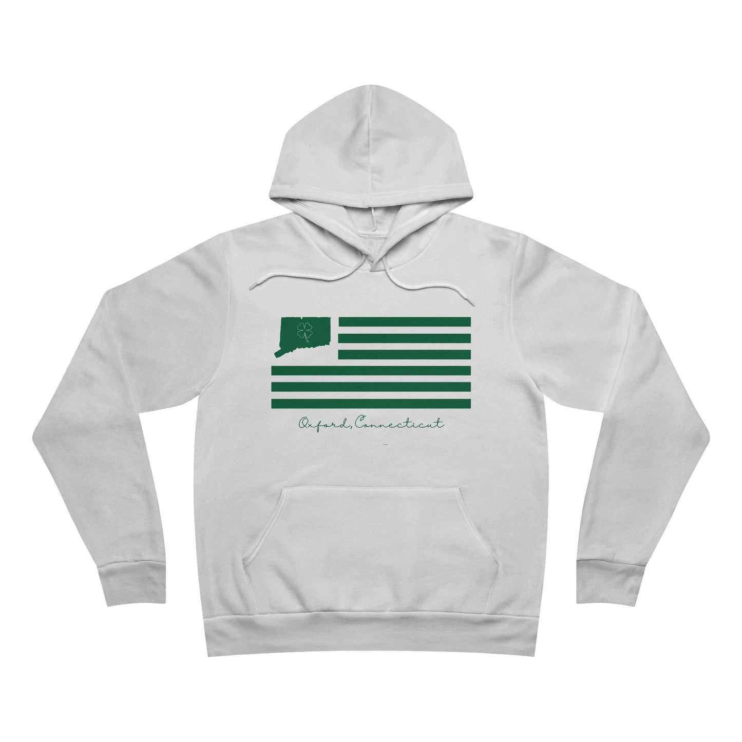 Oxford Connecticut St. Patrick’s Day Flag Unisex Sponge Fleece Pullover Hoodie