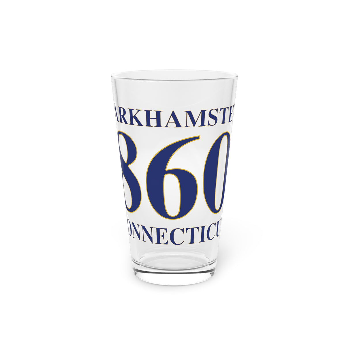 Barkhamsted 860 Connecticut Pint Glass, 16oz