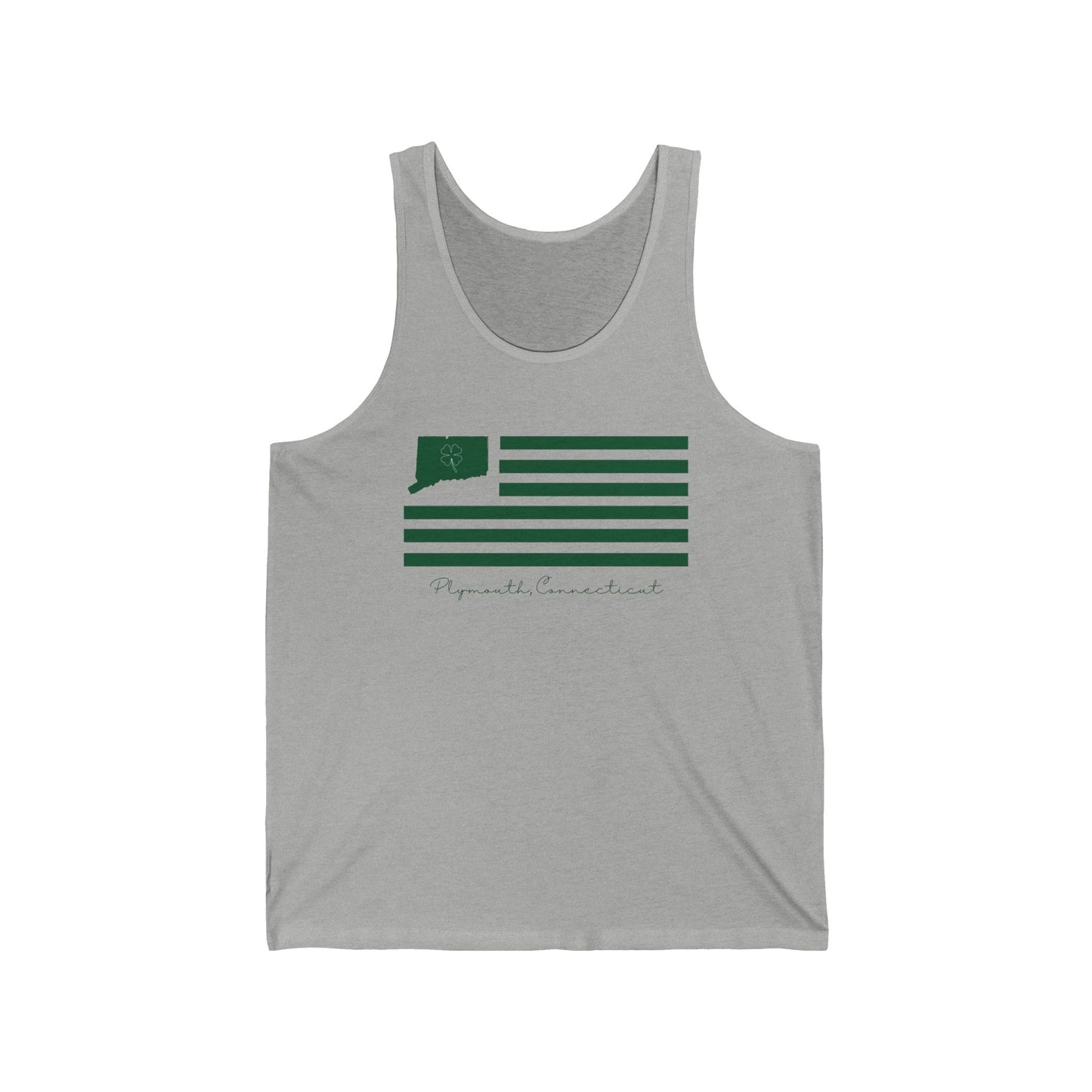 Plymouth Connecticut St. Patrick’s Day Flag Unisex Jersey Tank Top