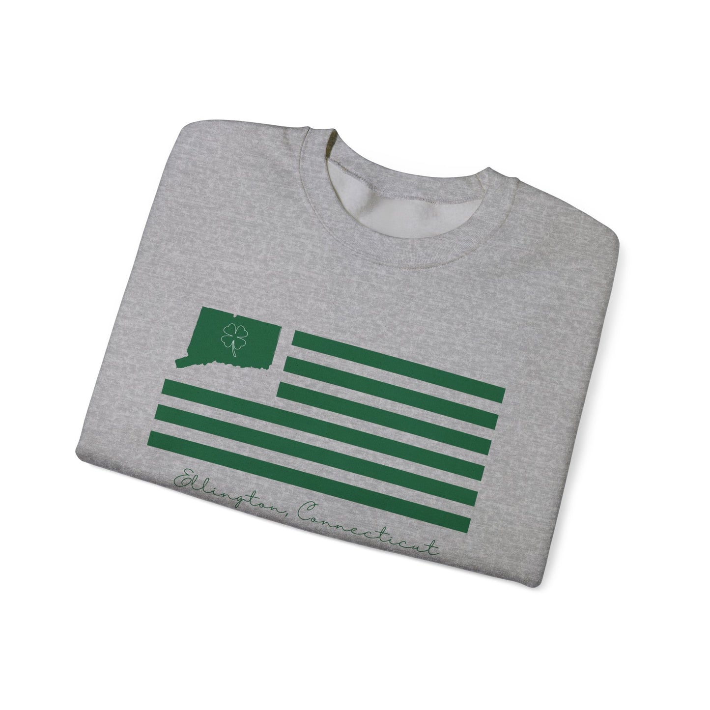 Ellington Connecticut St. Patrick’s Day Flag Unisex Heavy Blend™ Crewneck Sweatshirt