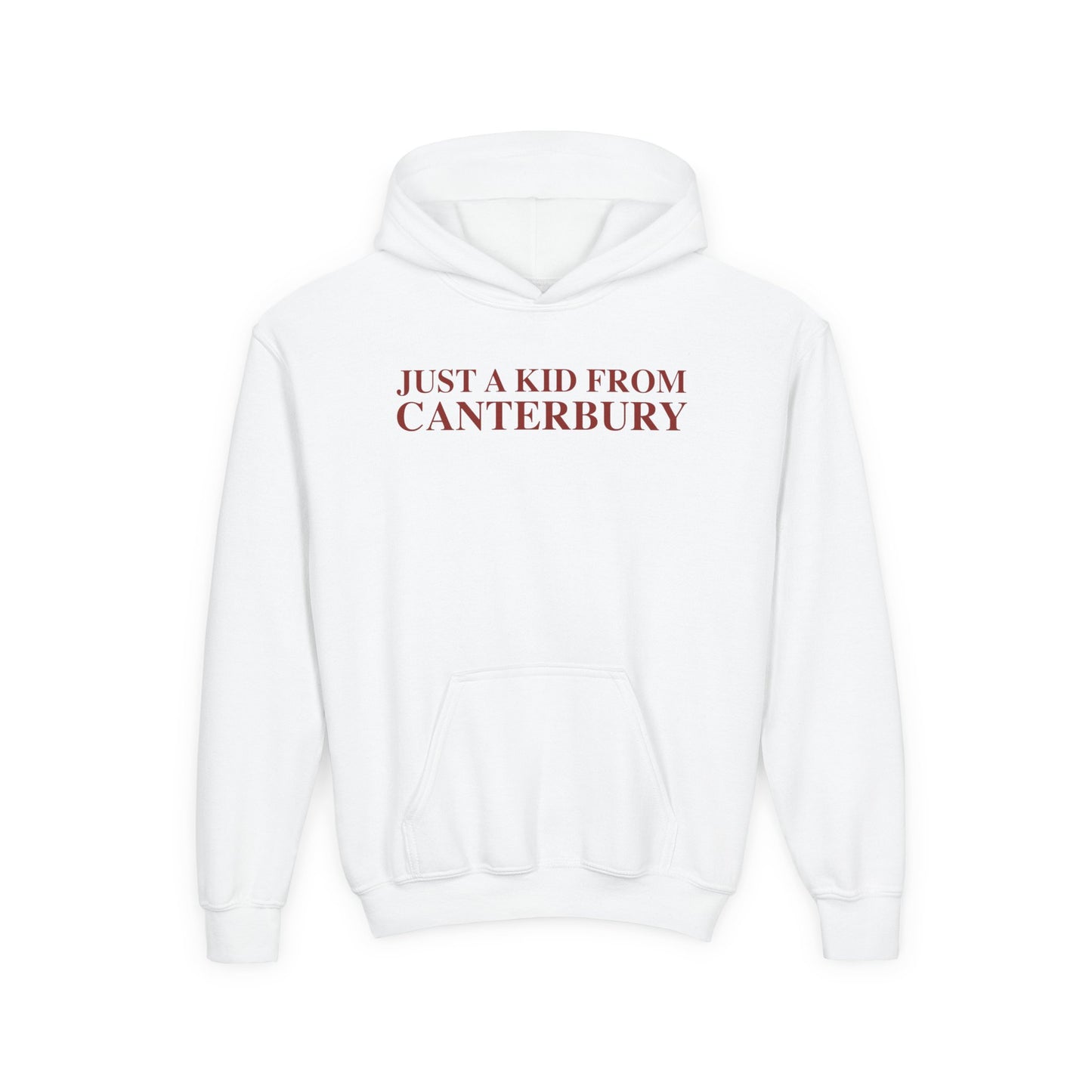 Just a kid from Canterbury Youth Heavy Blend Hooded Sweatshirt
