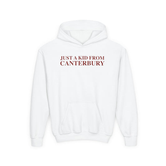 Just a kid from Canterbury Youth Heavy Blend Hooded Sweatshirt