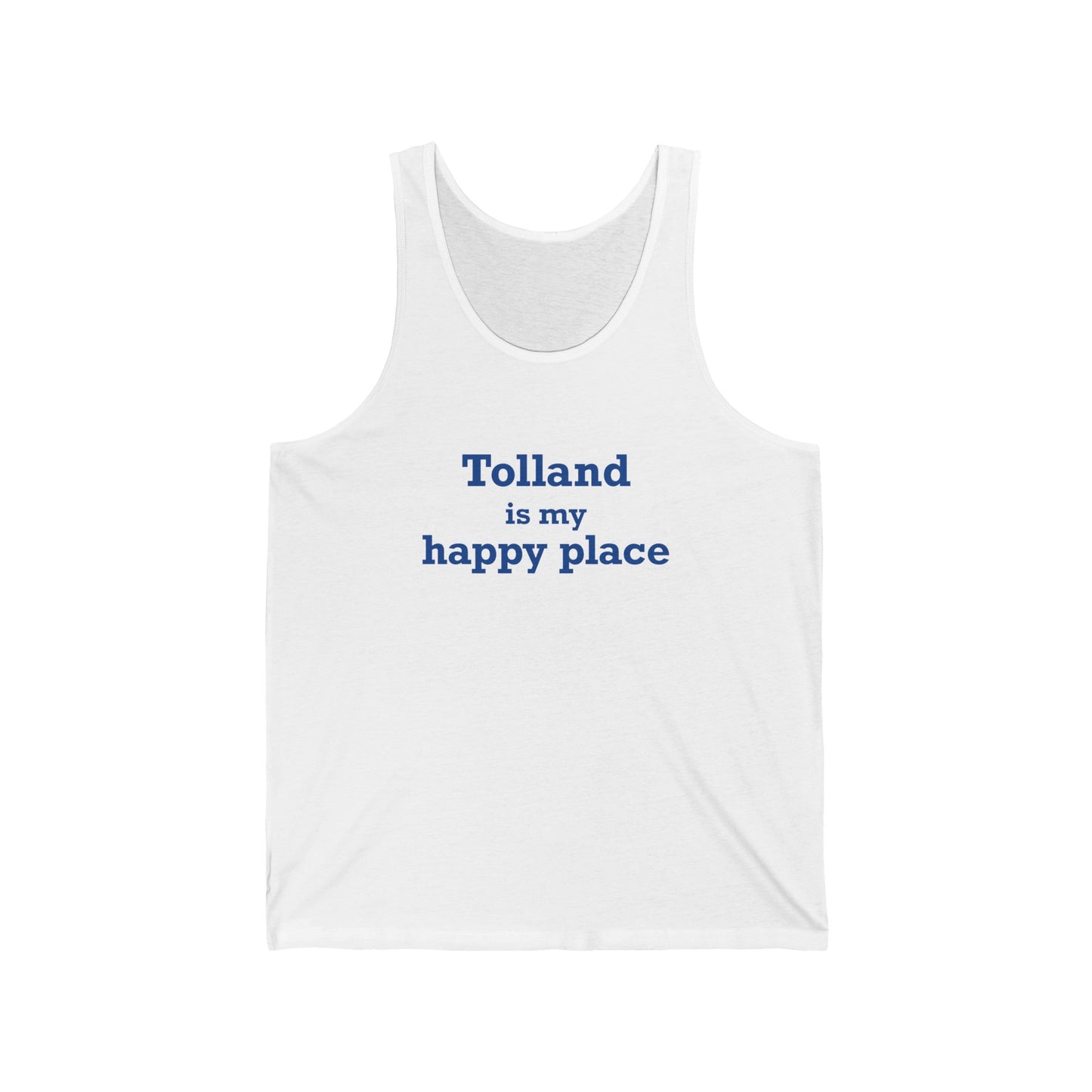 Tolland is My Happy Place Unisex Jersey Tank Top