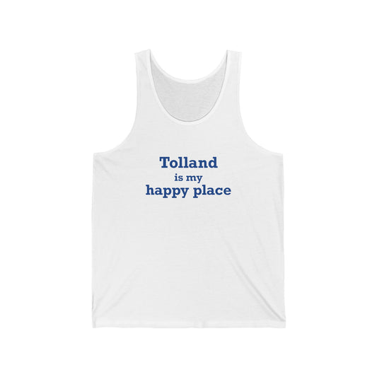 Tolland is My Happy Place Unisex Jersey Tank Top