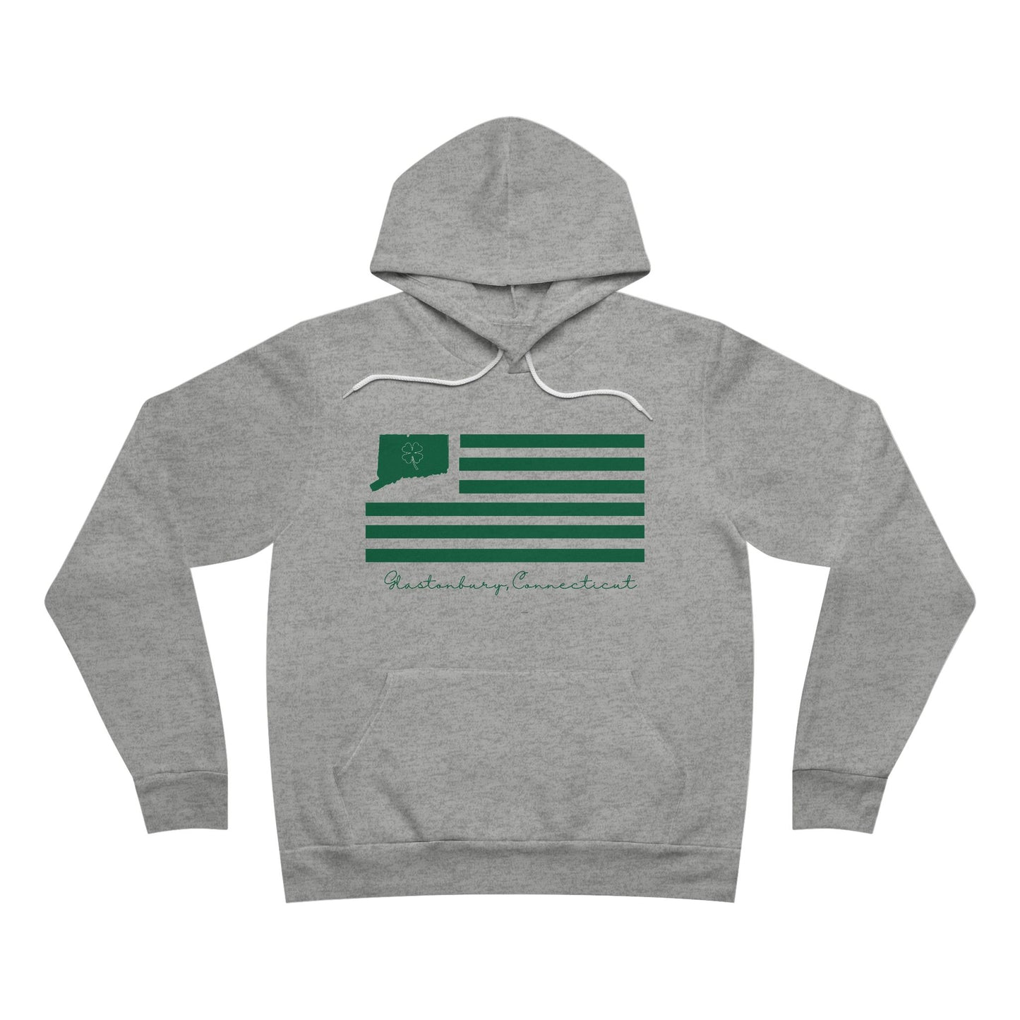 Glastonbury Connecticut St Patrick’s Day Flag Unisex Sponge Fleece Pullover Hoodie