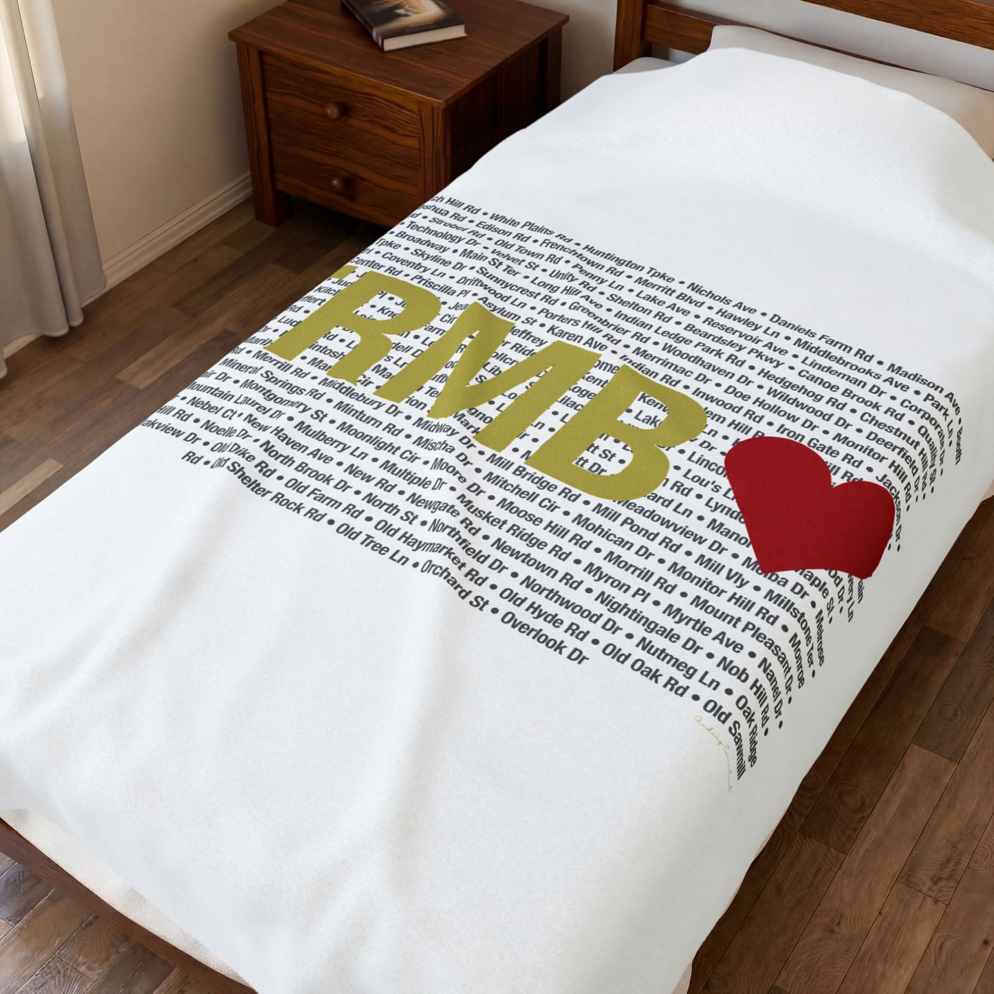 Trumbull Love Velveteen Plush Blanket