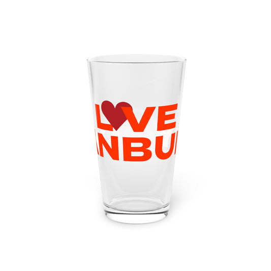 Love Danbury Pint Glass, 16oz